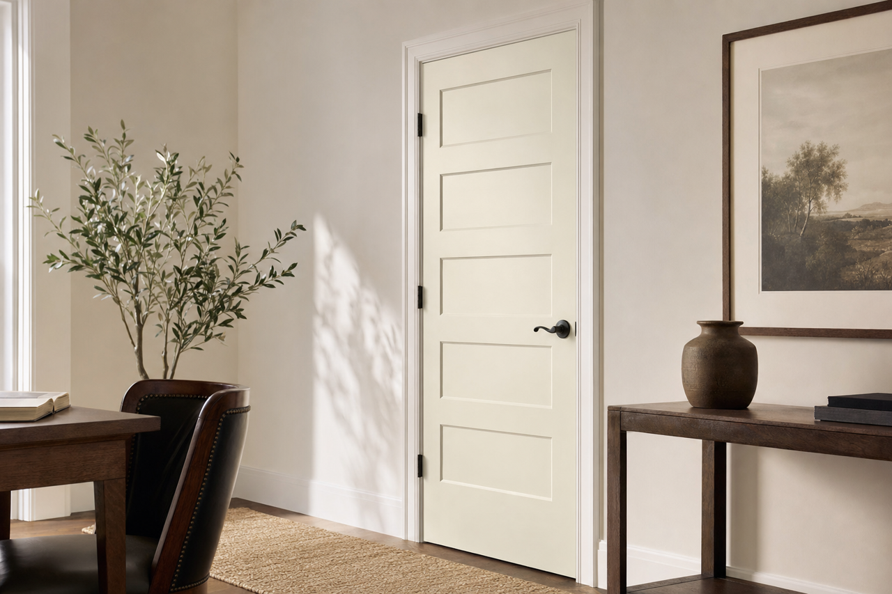 Cloud by Benjamin Moore on interior-doors