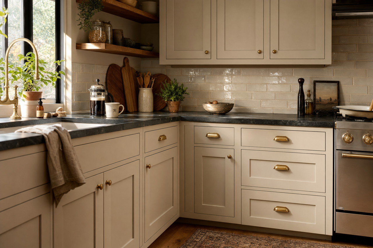 Apparition by Benjamin Moore on cabinets