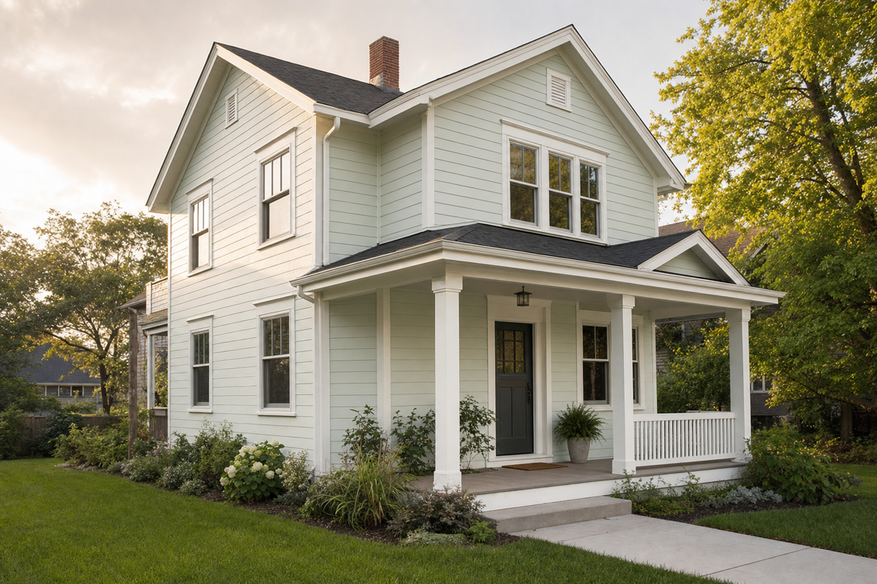 Stonewashed by Benjamin Moore on exterior
