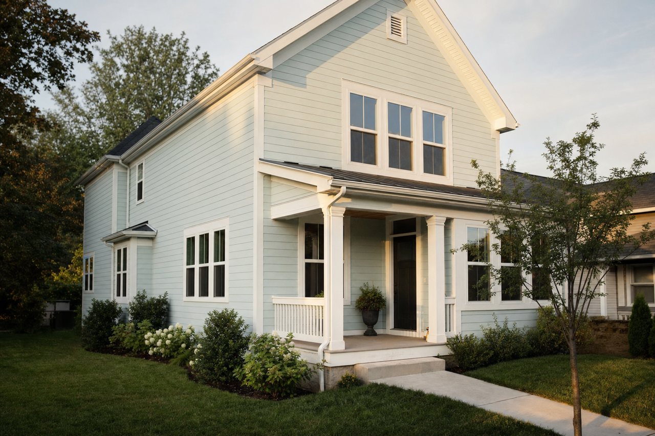 Glacier Lake by Benjamin Moore on exterior