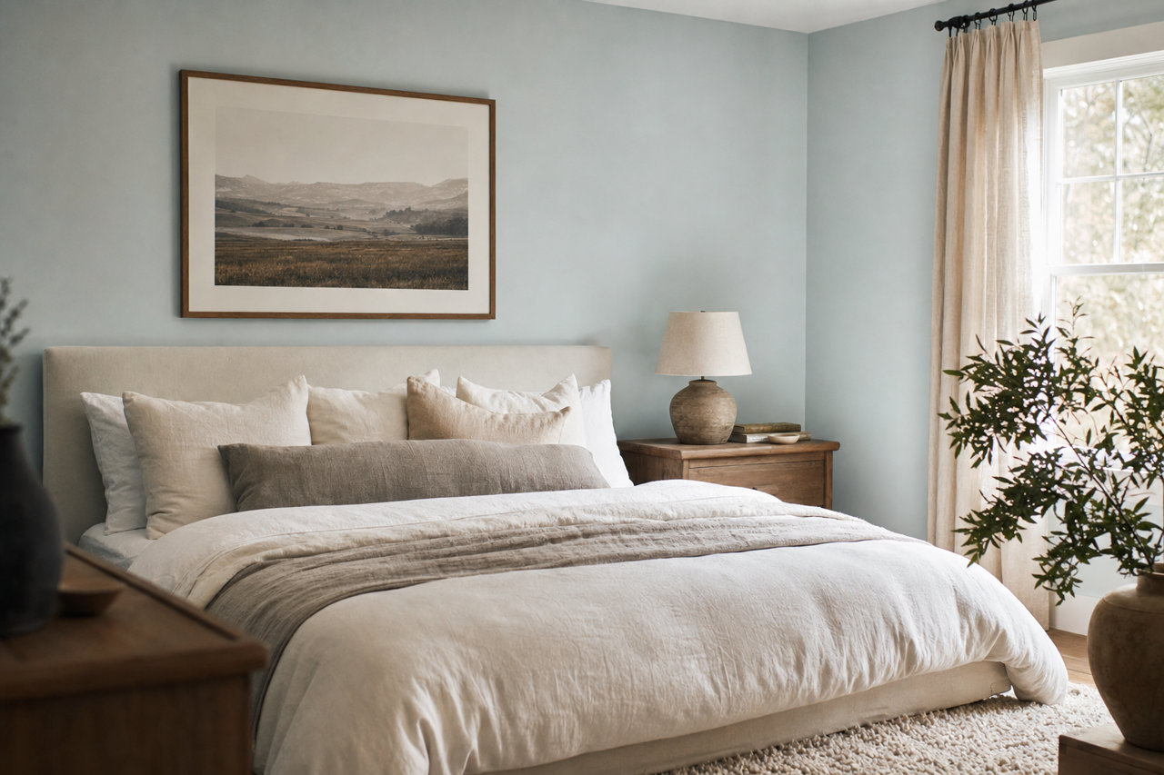 Blue Veli by Benjamin Moore on interiors