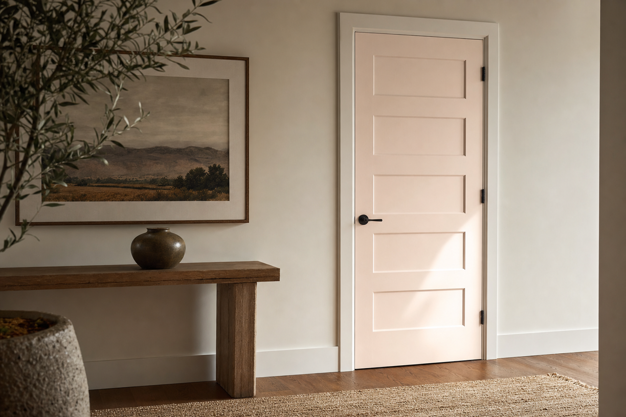 Mauve by Benjamin Moore on interior-doors