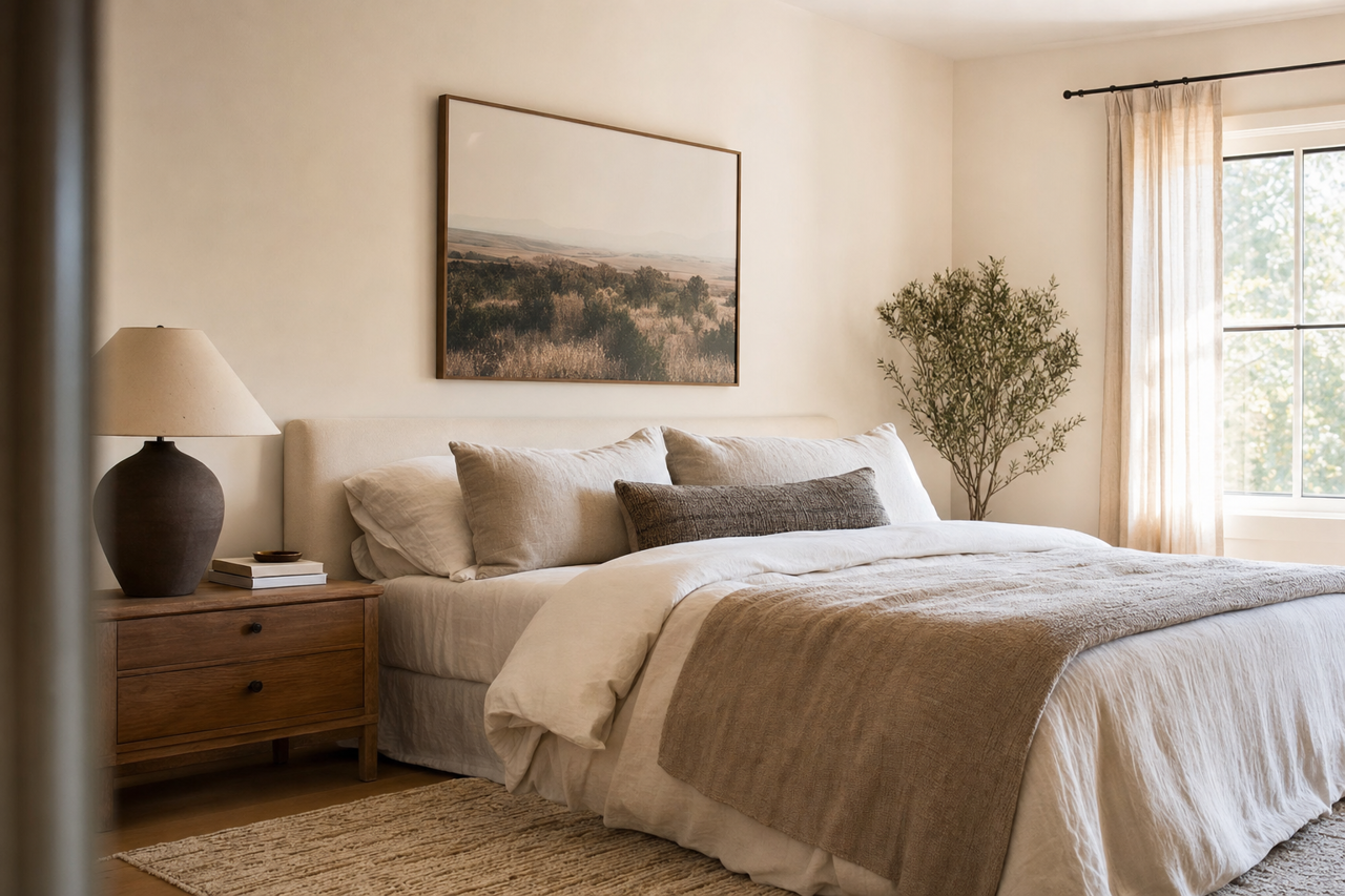 White by Benjamin Moore on interiors