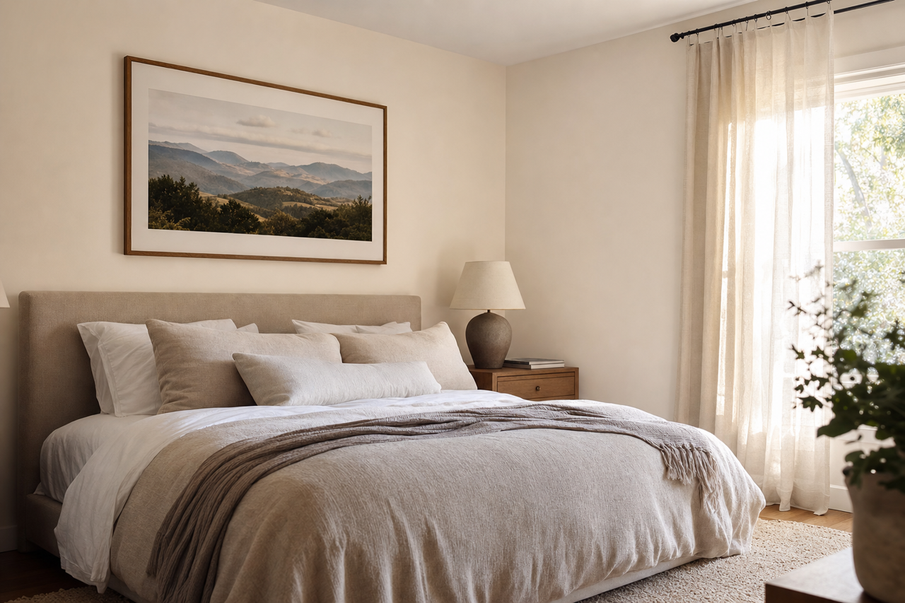 White by Benjamin Moore on interiors