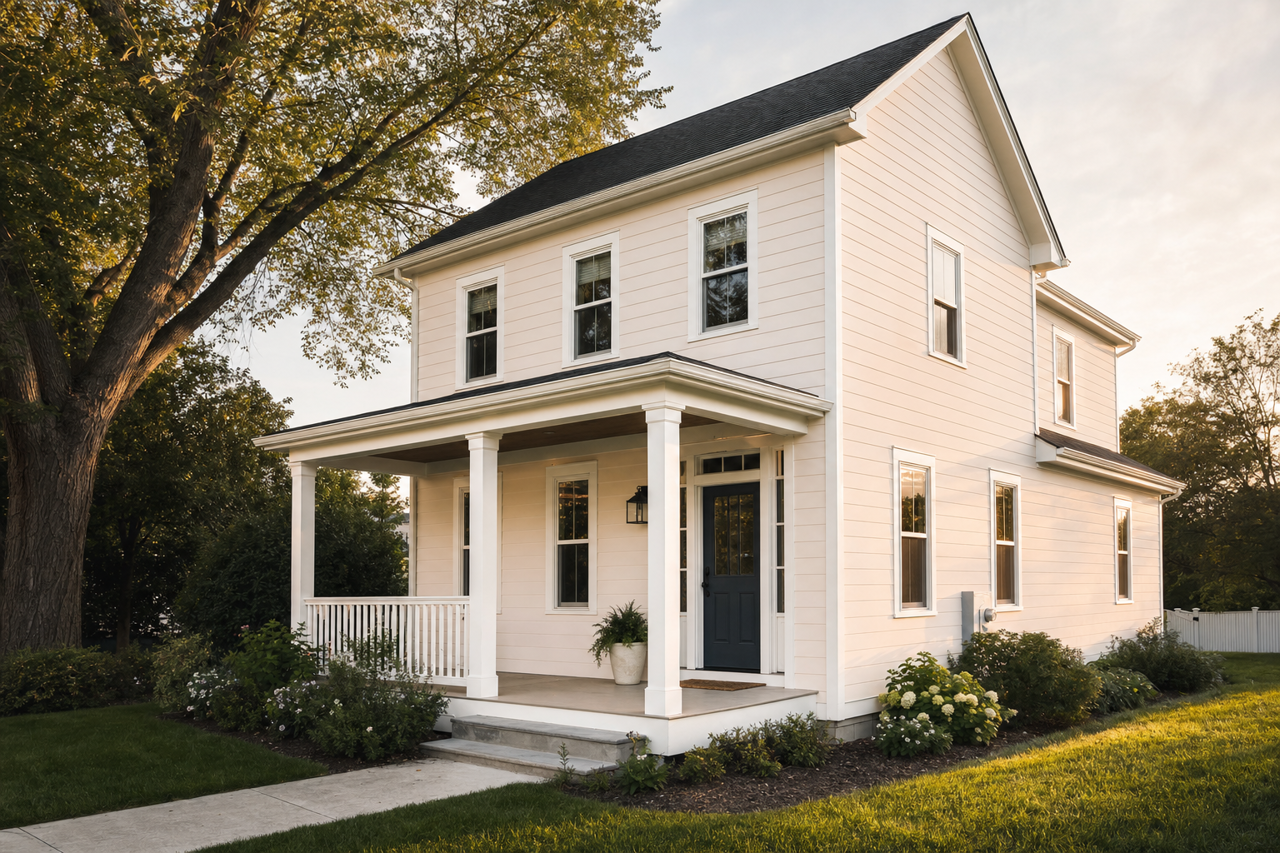 Pink by Benjamin Moore on exterior