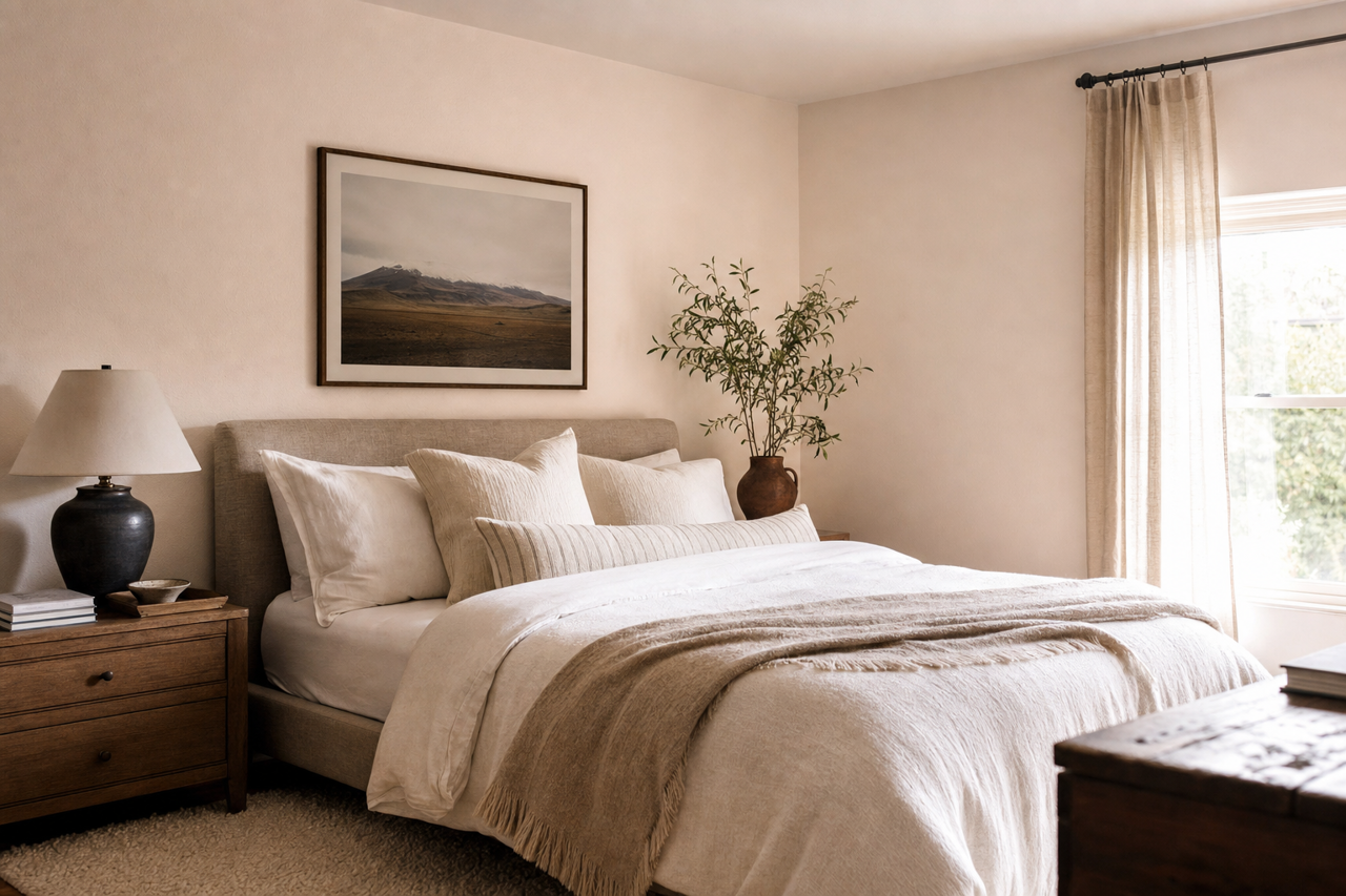 Pink by Benjamin Moore on interiors