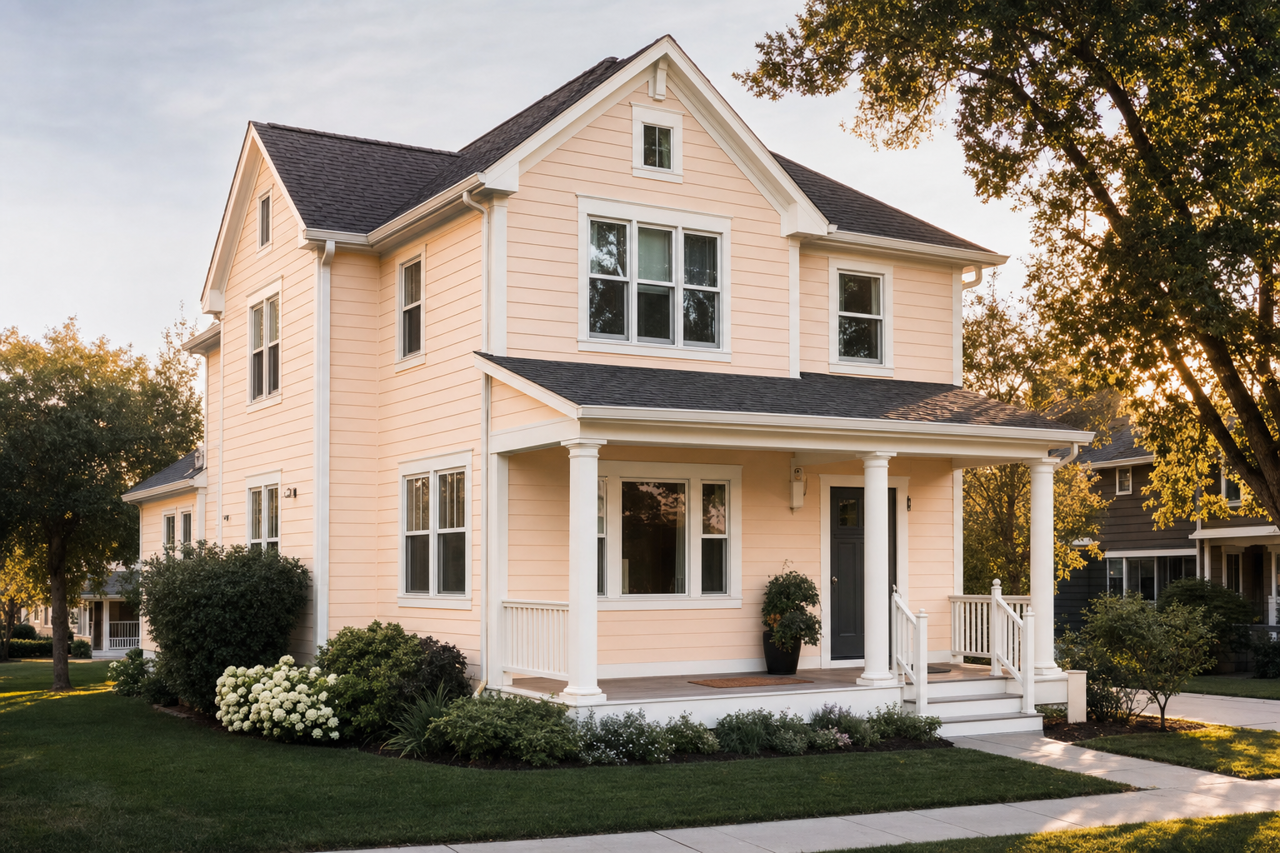 Shell by Benjamin Moore on exterior