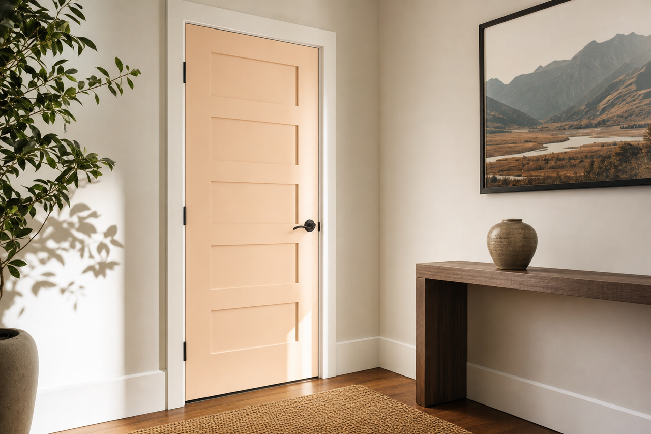 Shell by Benjamin Moore on interior-doors