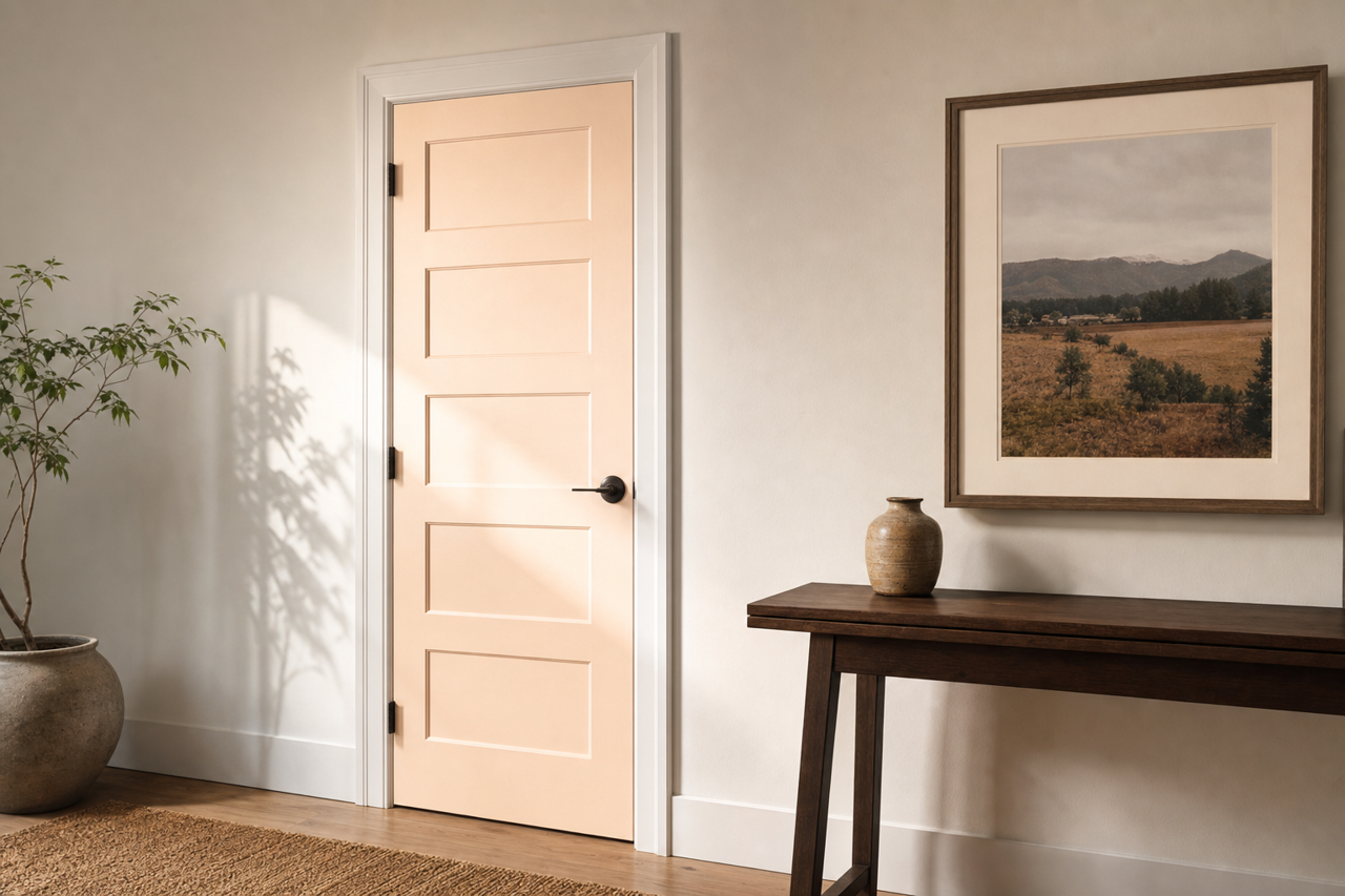 Blanched by Benjamin Moore on interior-doors