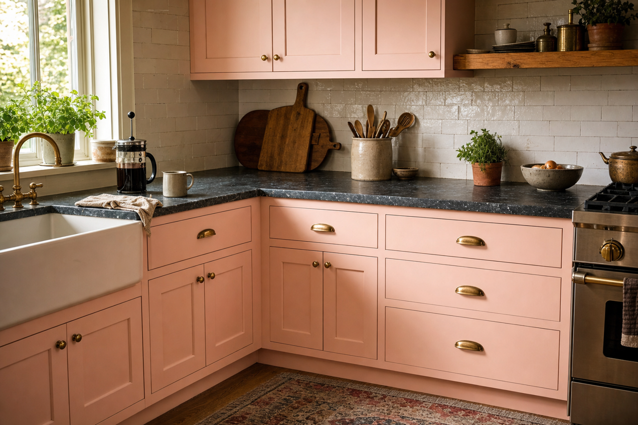 Valentine by Benjamin Moore on cabinets