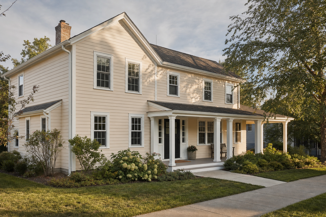 Opal by Benjamin Moore on exterior