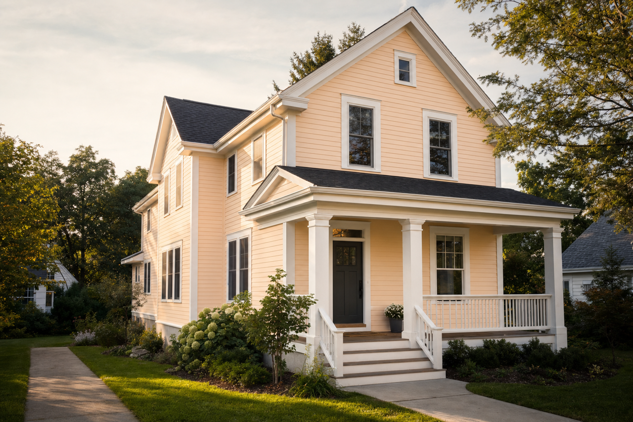 Ambrosia by Benjamin Moore on exterior