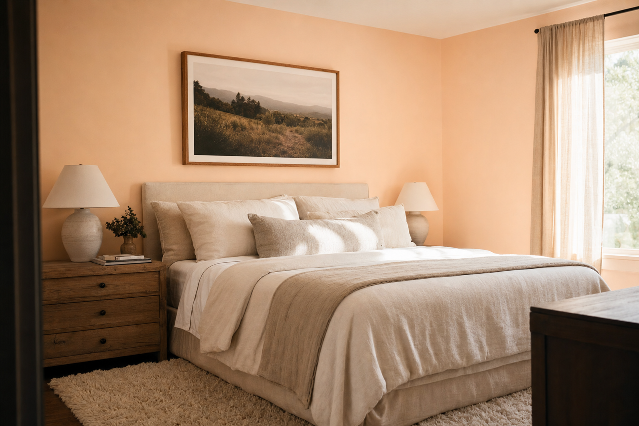 Sheer Pink by Benjamin Moore on interiors