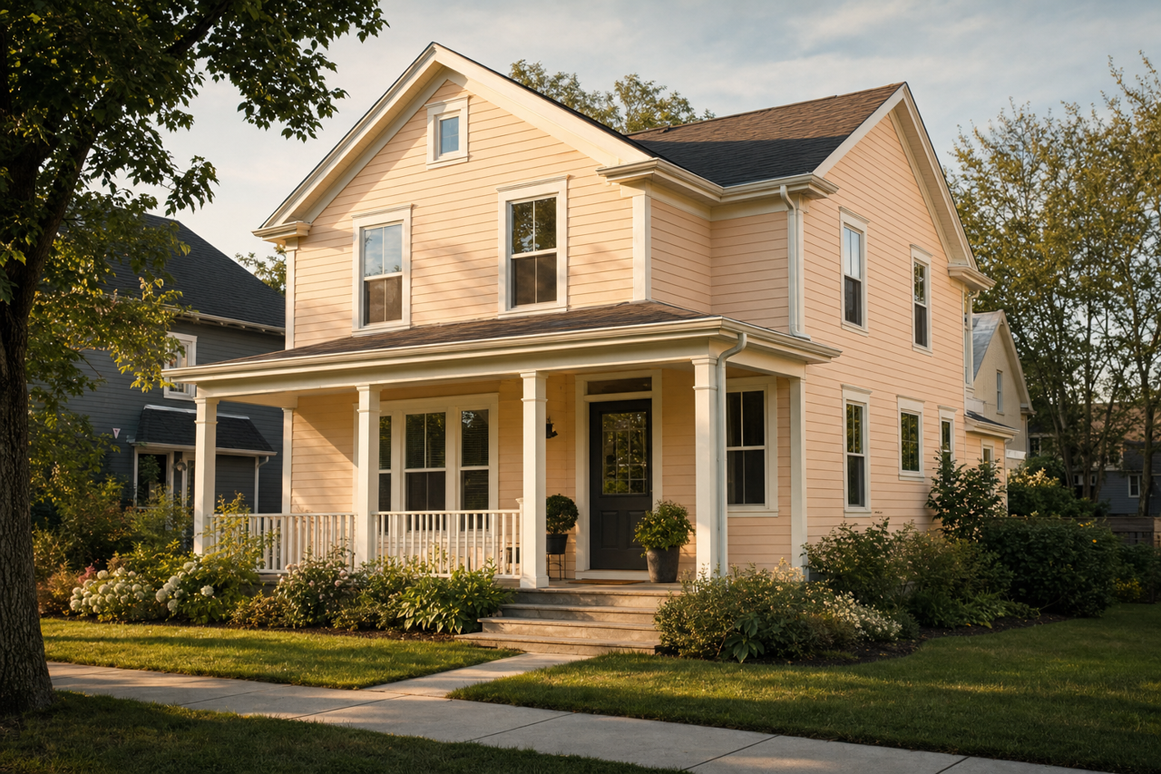 Aphrodite by Benjamin Moore on exterior