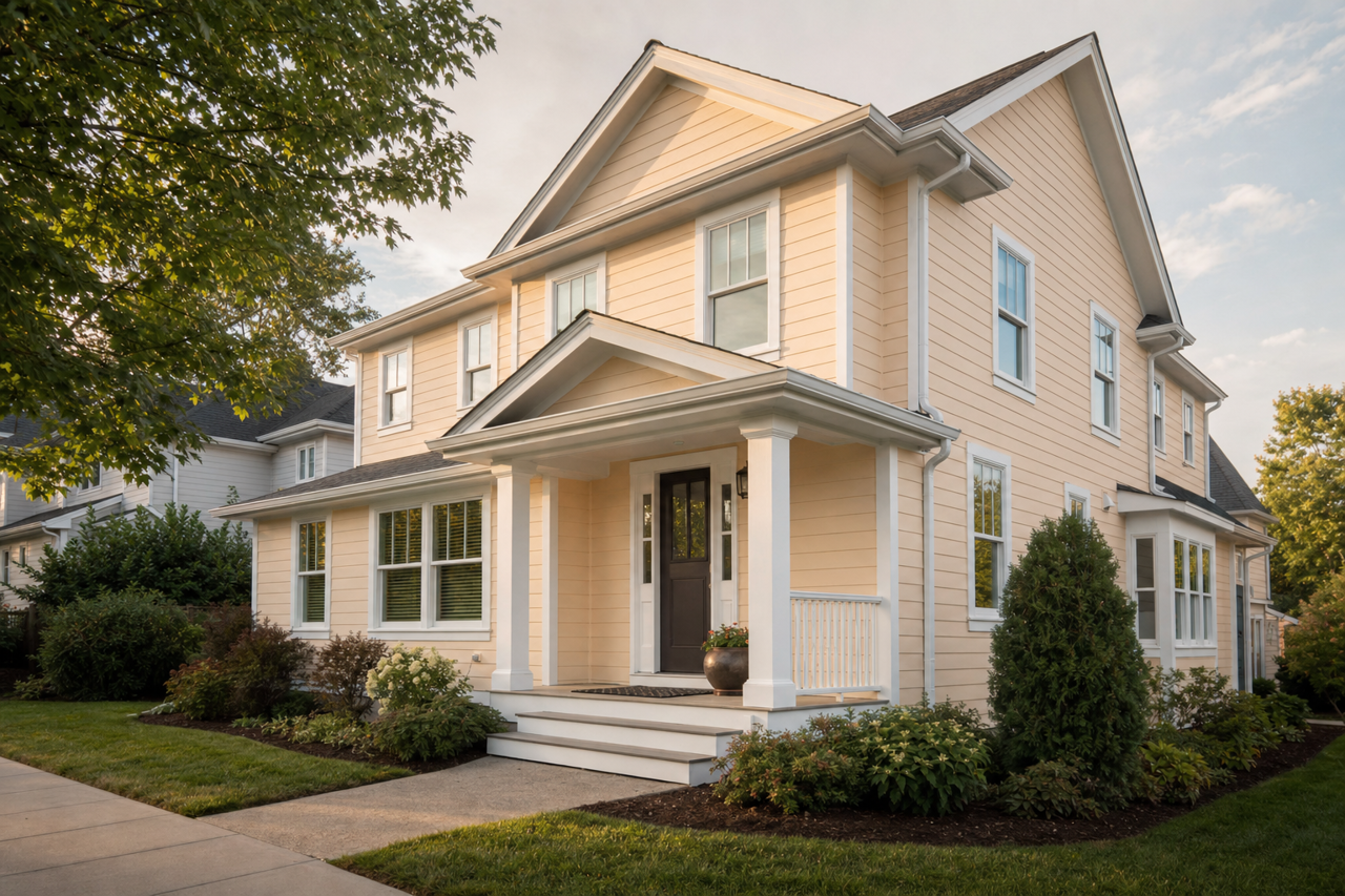 Butterfly Kisses by Benjamin Moore on exterior