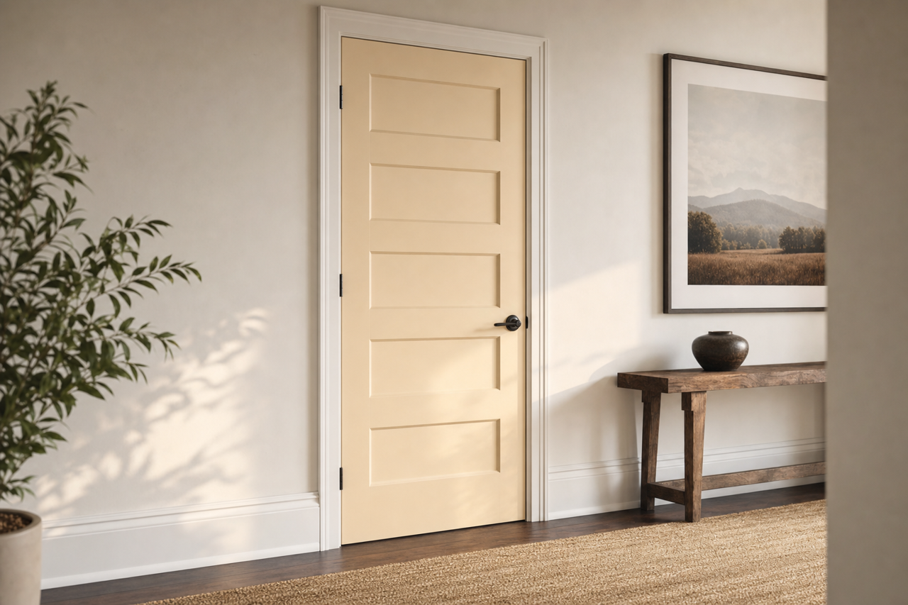White Mountains by Benjamin Moore on interior-doors
