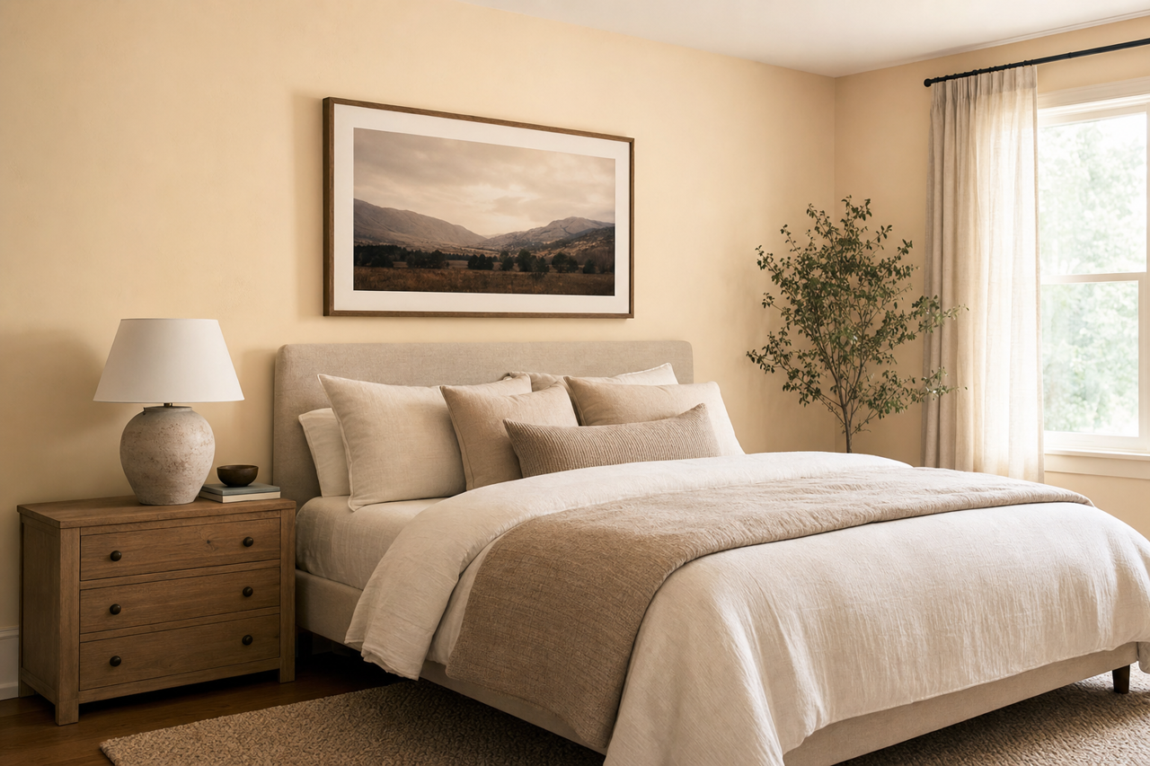 Evening White by Benjamin Moore on interiors