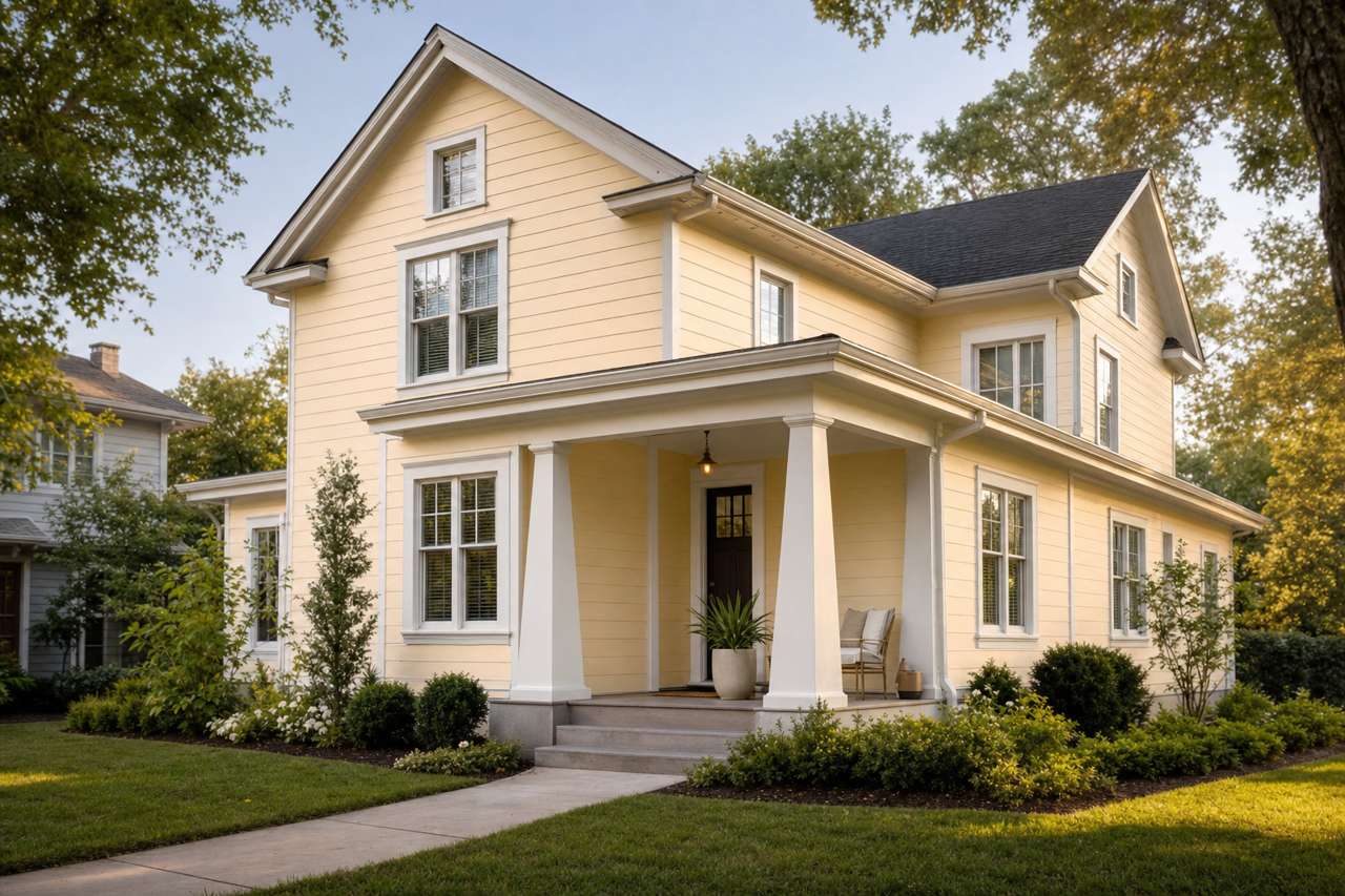 Paradise by Benjamin Moore on exterior