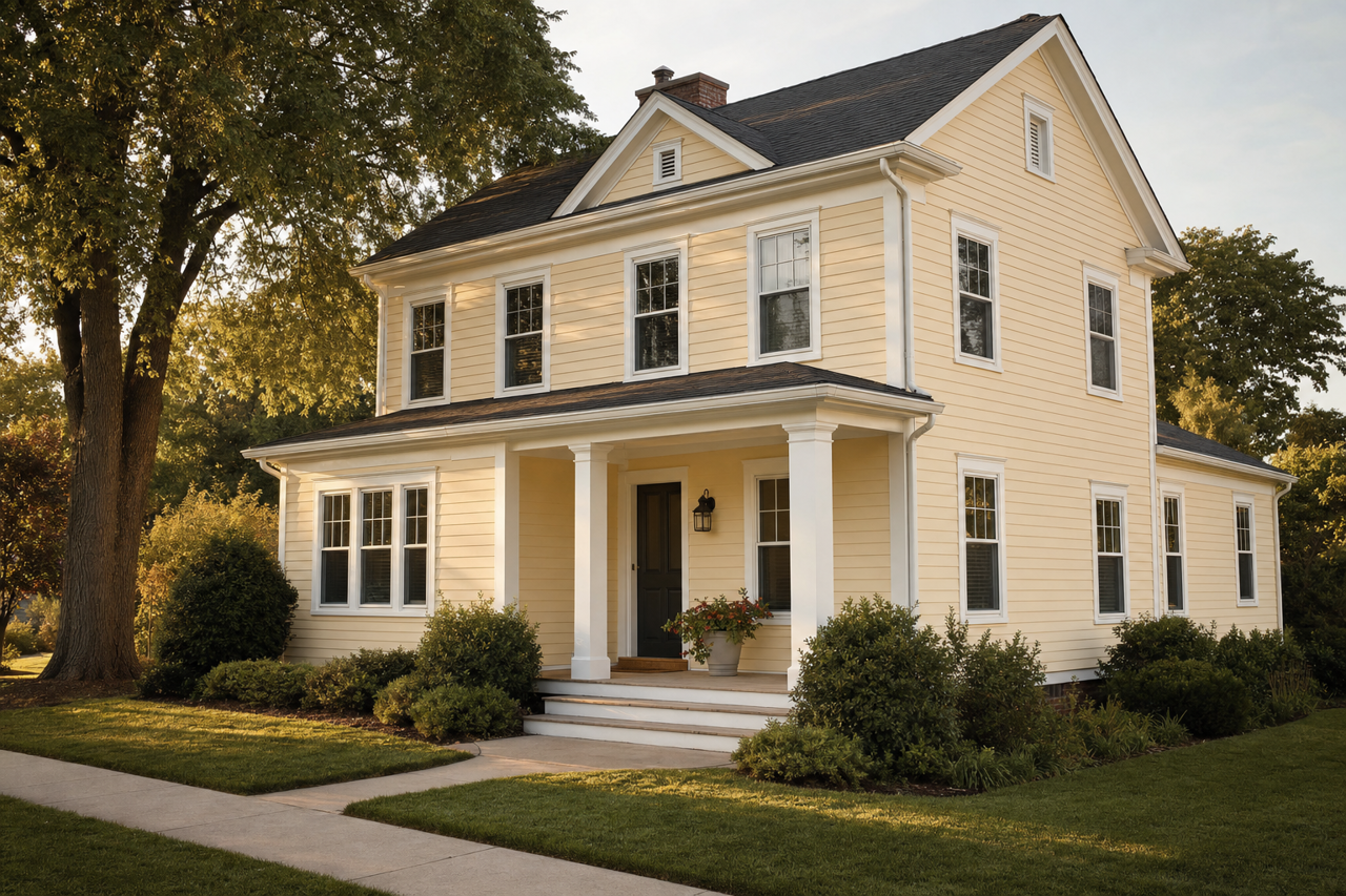 Windsor Cream by Benjamin Moore on exterior