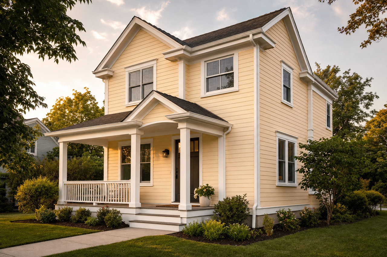 Cookie Dough by Benjamin Moore on exterior