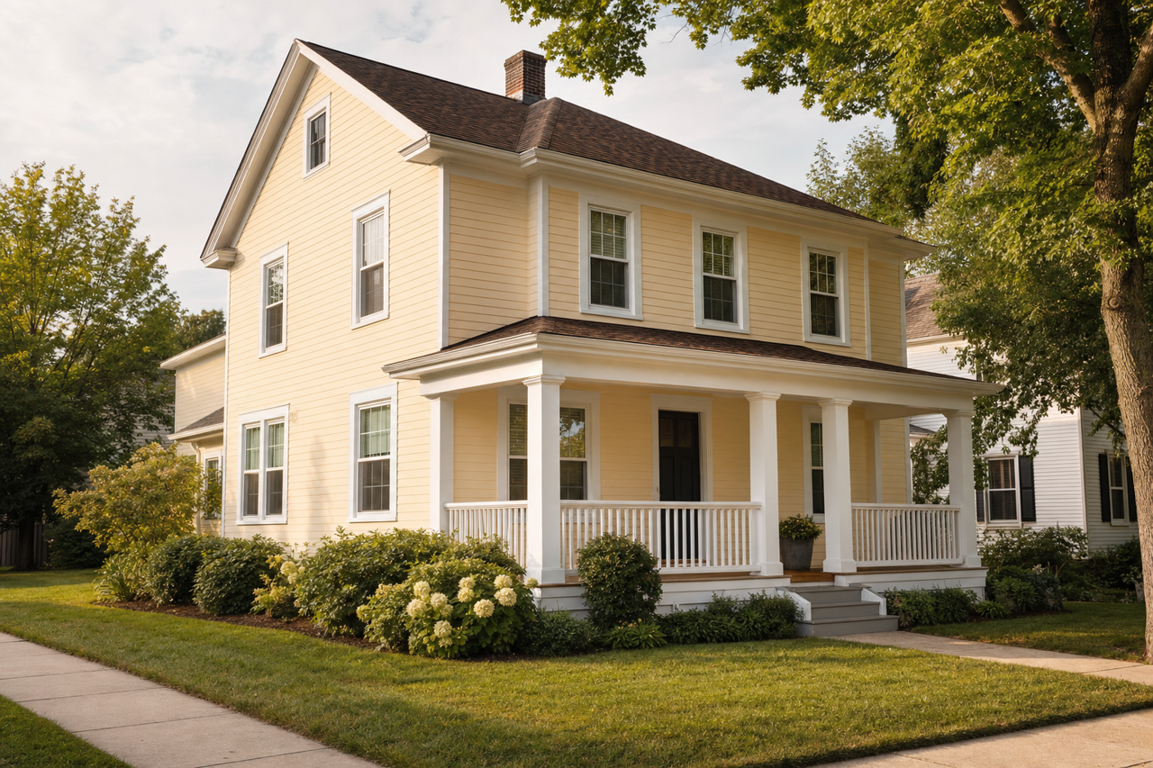 Buttermilk by Benjamin Moore on exterior