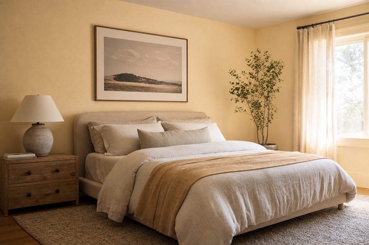 Buttermilk by Benjamin Moore on interiors
