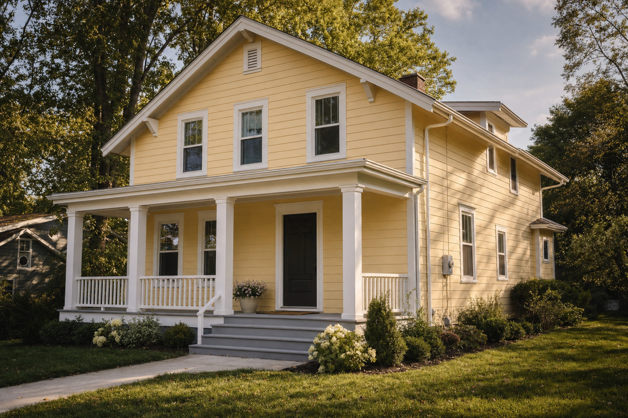 Honey Harbor by Benjamin Moore on exterior