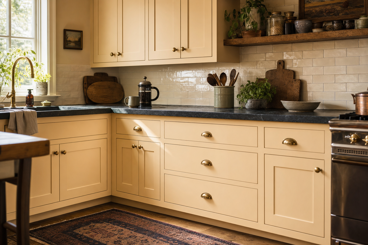 Antique by Benjamin Moore on cabinets