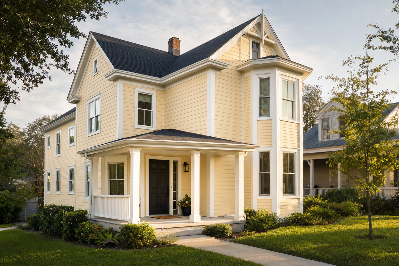 French Vanilla by Benjamin Moore on exterior
