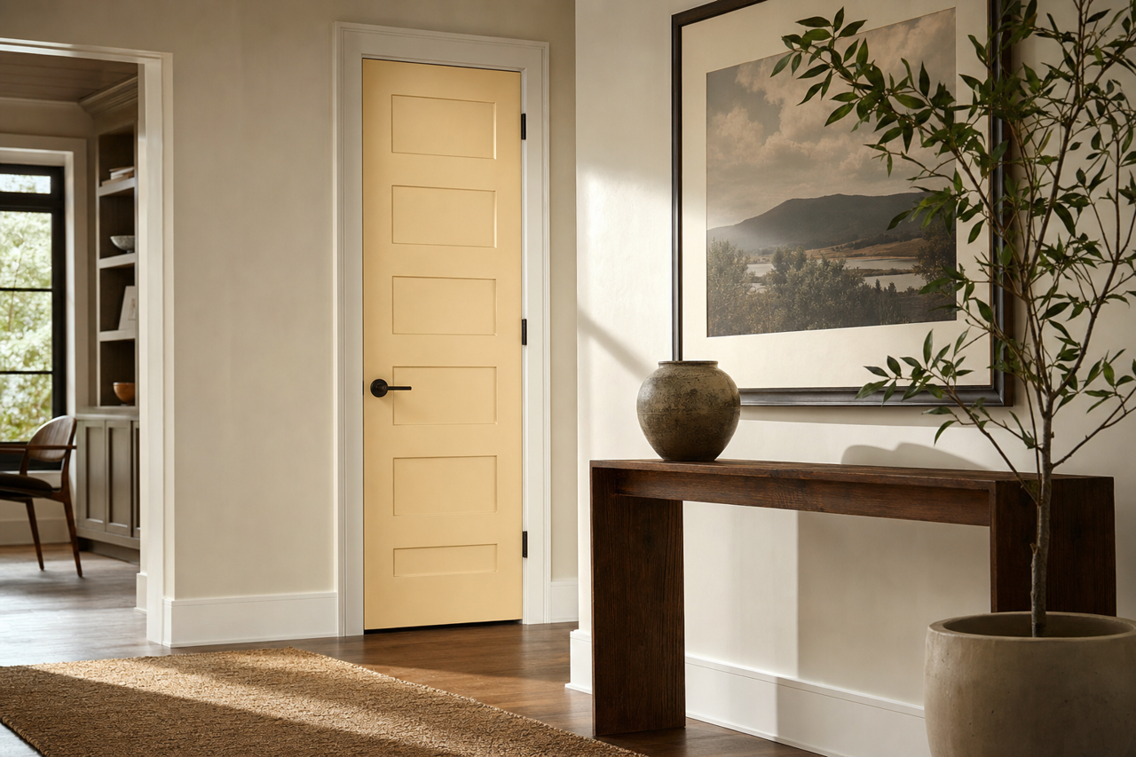 French Vanilla by Benjamin Moore on interior-doors