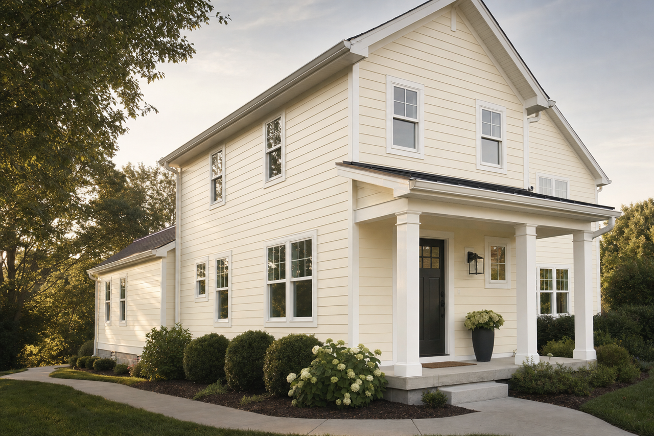 Ivory White by Benjamin Moore on exterior