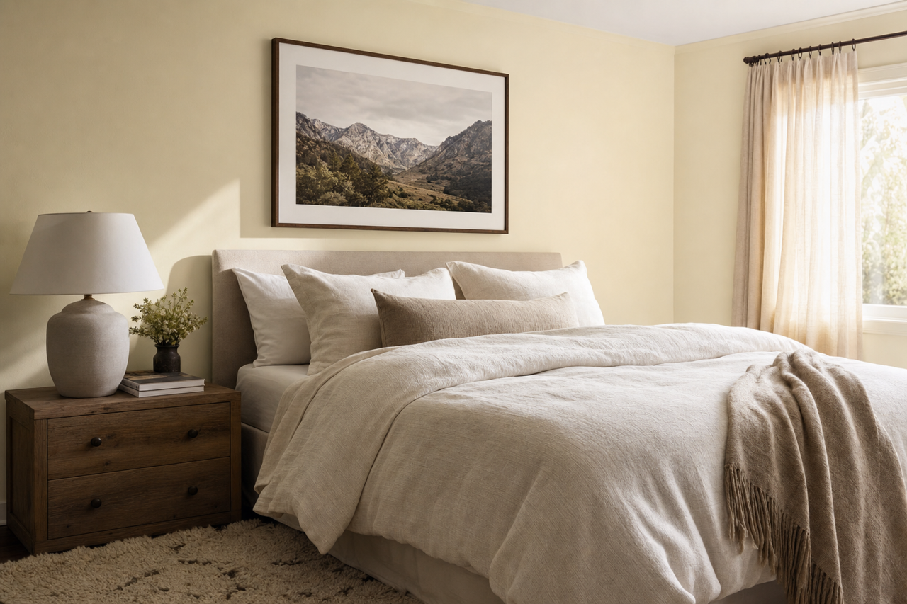 White Swan by Benjamin Moore on interiors