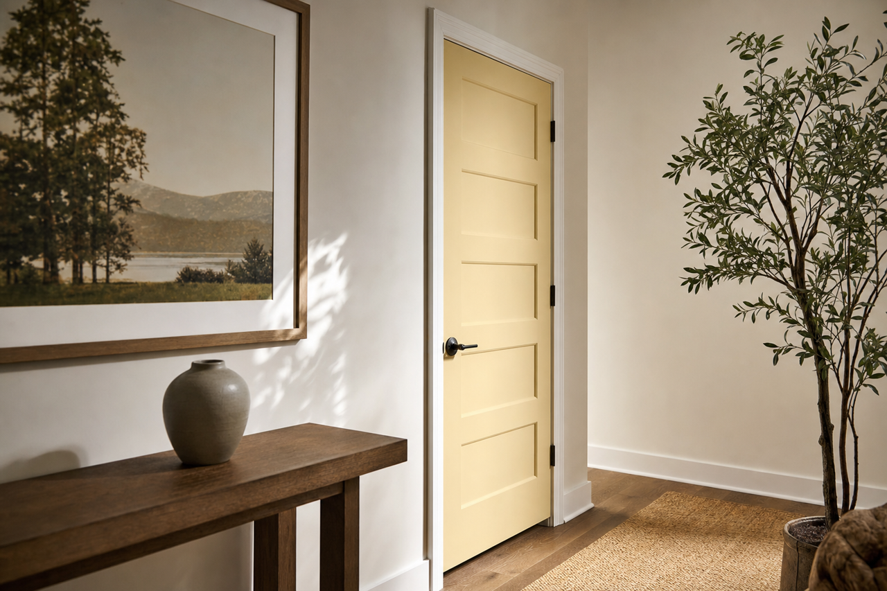 Cashmere by Benjamin Moore on interior-doors