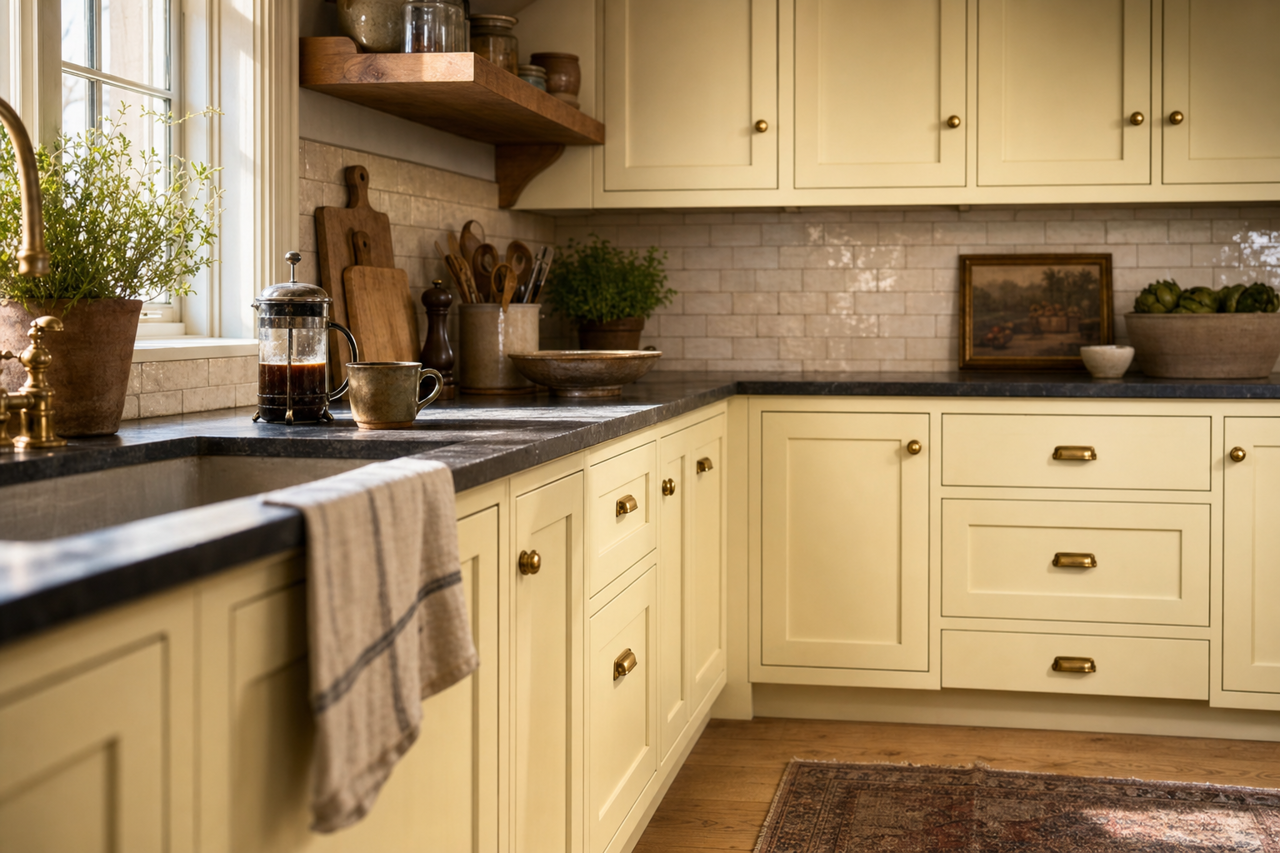 Light by Benjamin Moore on cabinets
