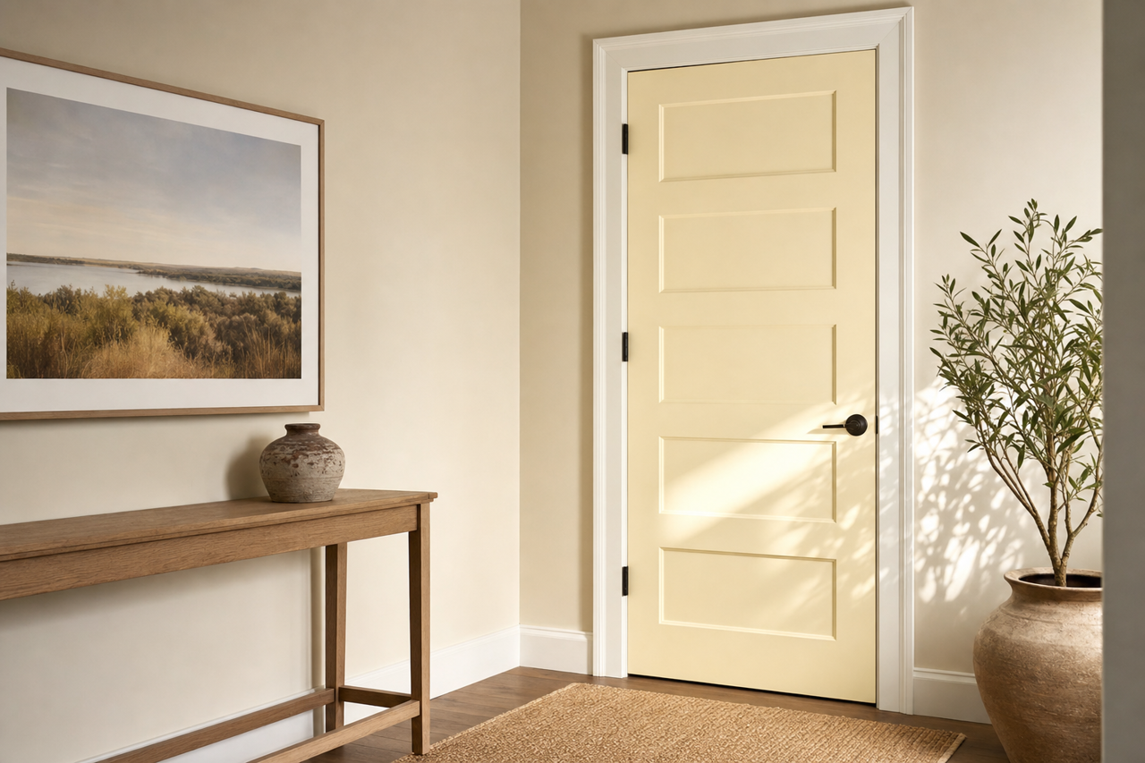 Light by Benjamin Moore on interior-doors