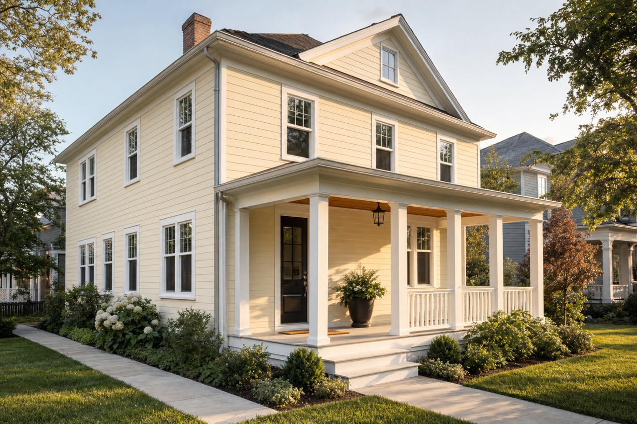 Ancient Ivory by Benjamin Moore on exterior