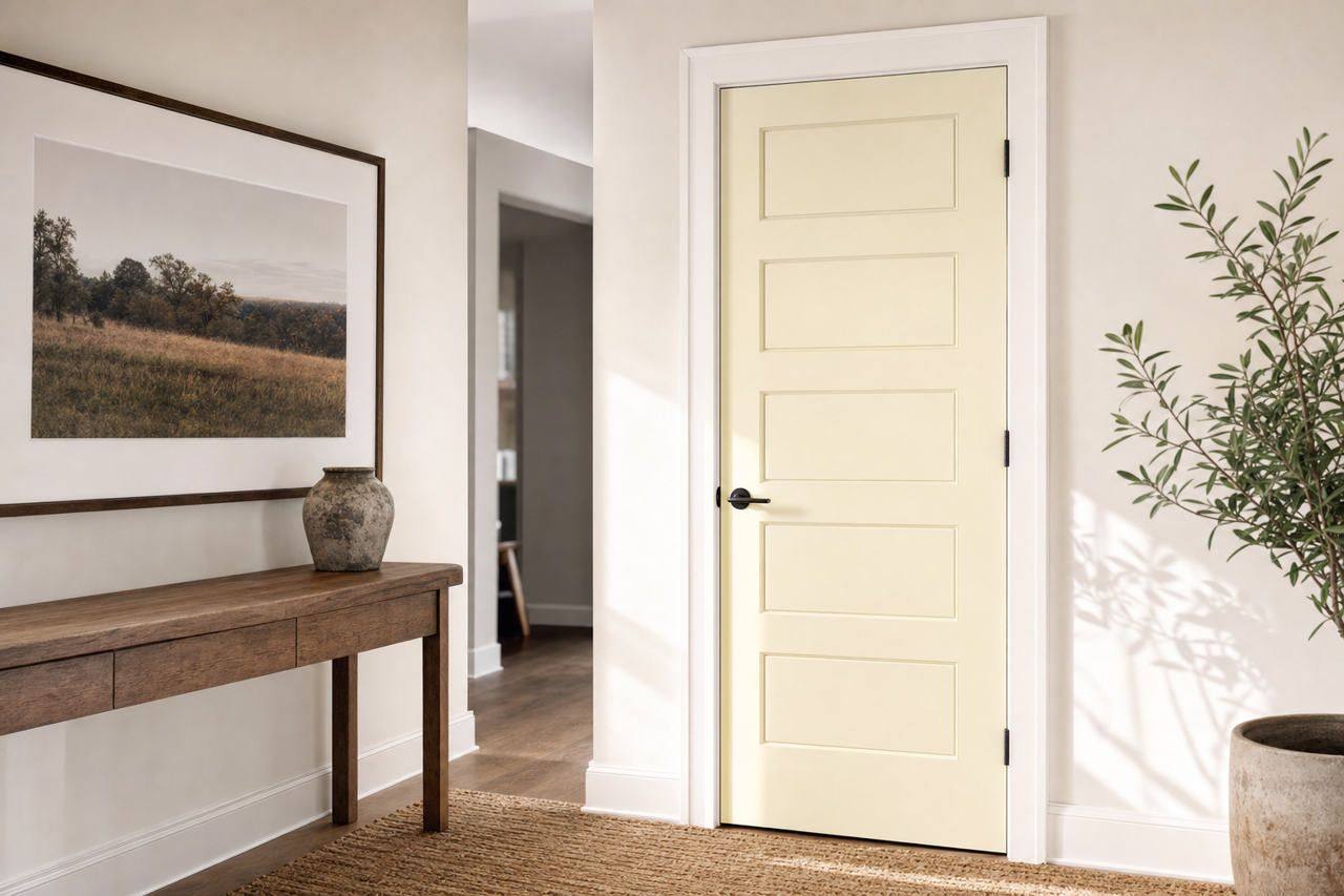 Ancient Ivory by Benjamin Moore on interior-doors