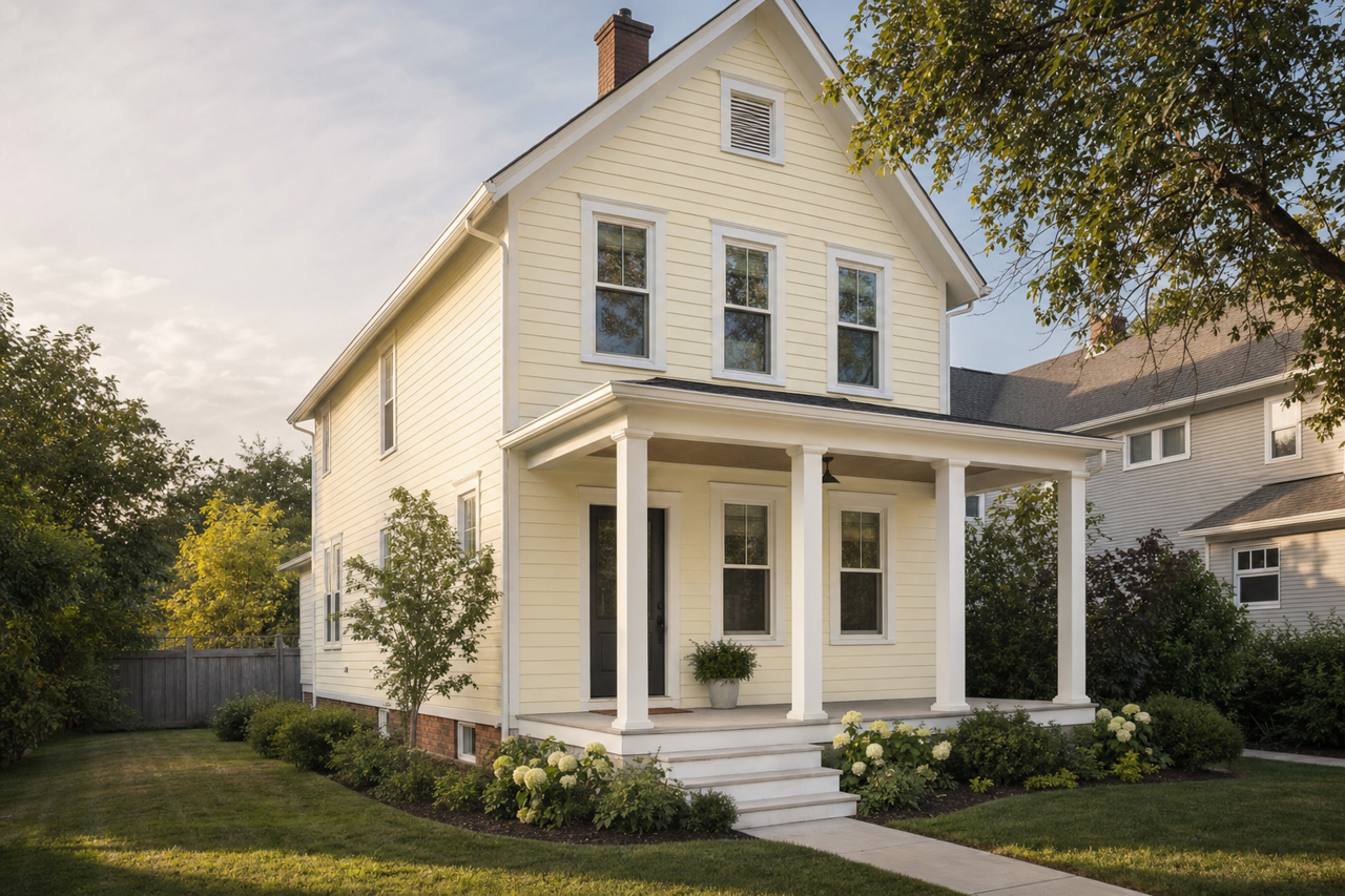 Meadow Mist by Benjamin Moore on exterior