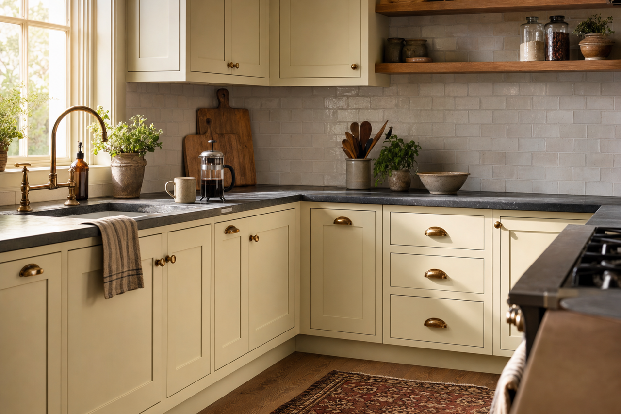 Rock Candy by Benjamin Moore on cabinets