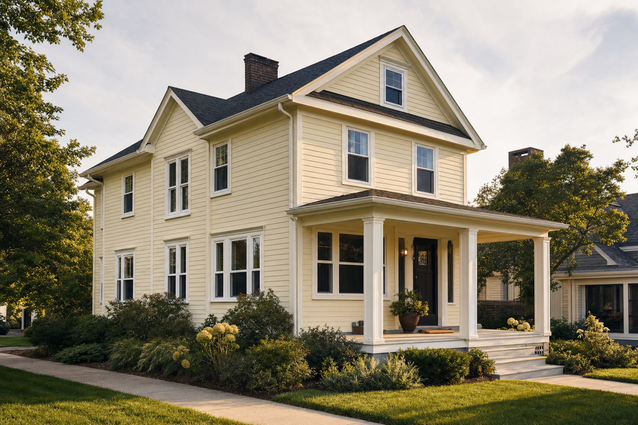 Royal Silk by Benjamin Moore on exterior