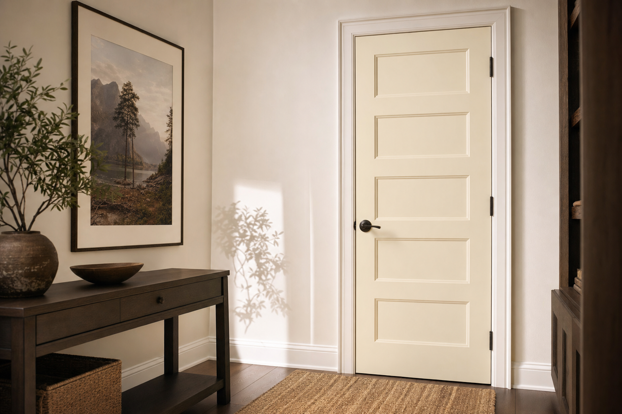 Royal Silk by Benjamin Moore on interior-doors