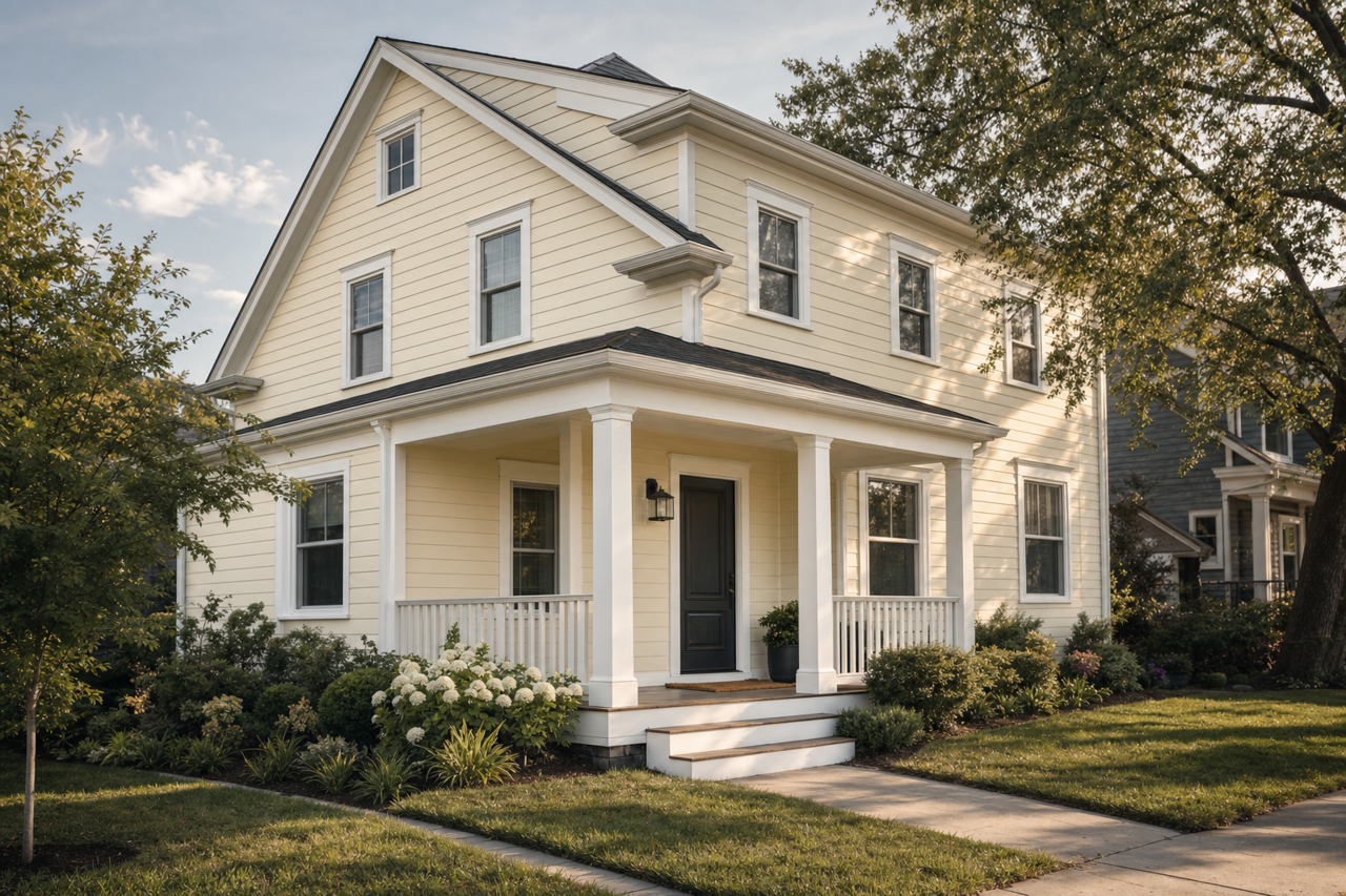 Ancient Oak by Benjamin Moore on exterior