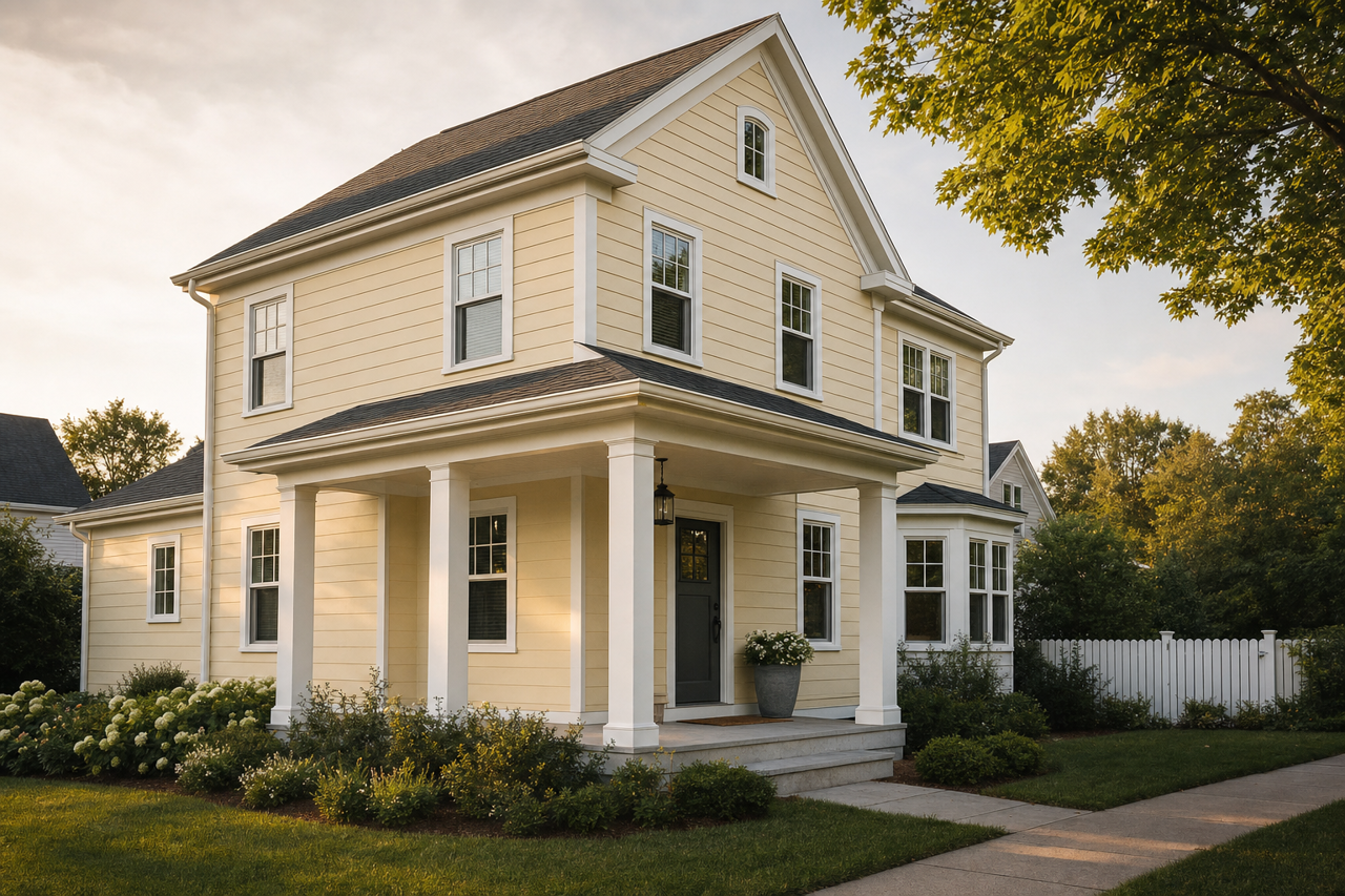 Seaspray by Benjamin Moore on exterior