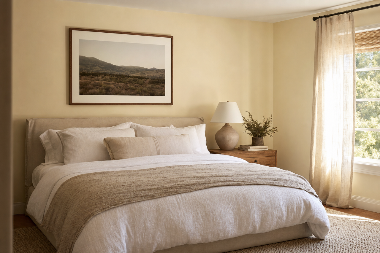 Spanish White by Benjamin Moore on interiors