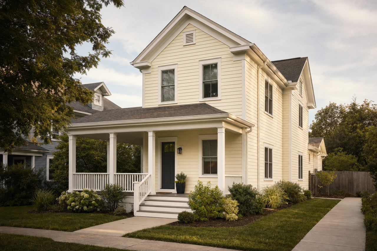 Albany White by Benjamin Moore on exterior