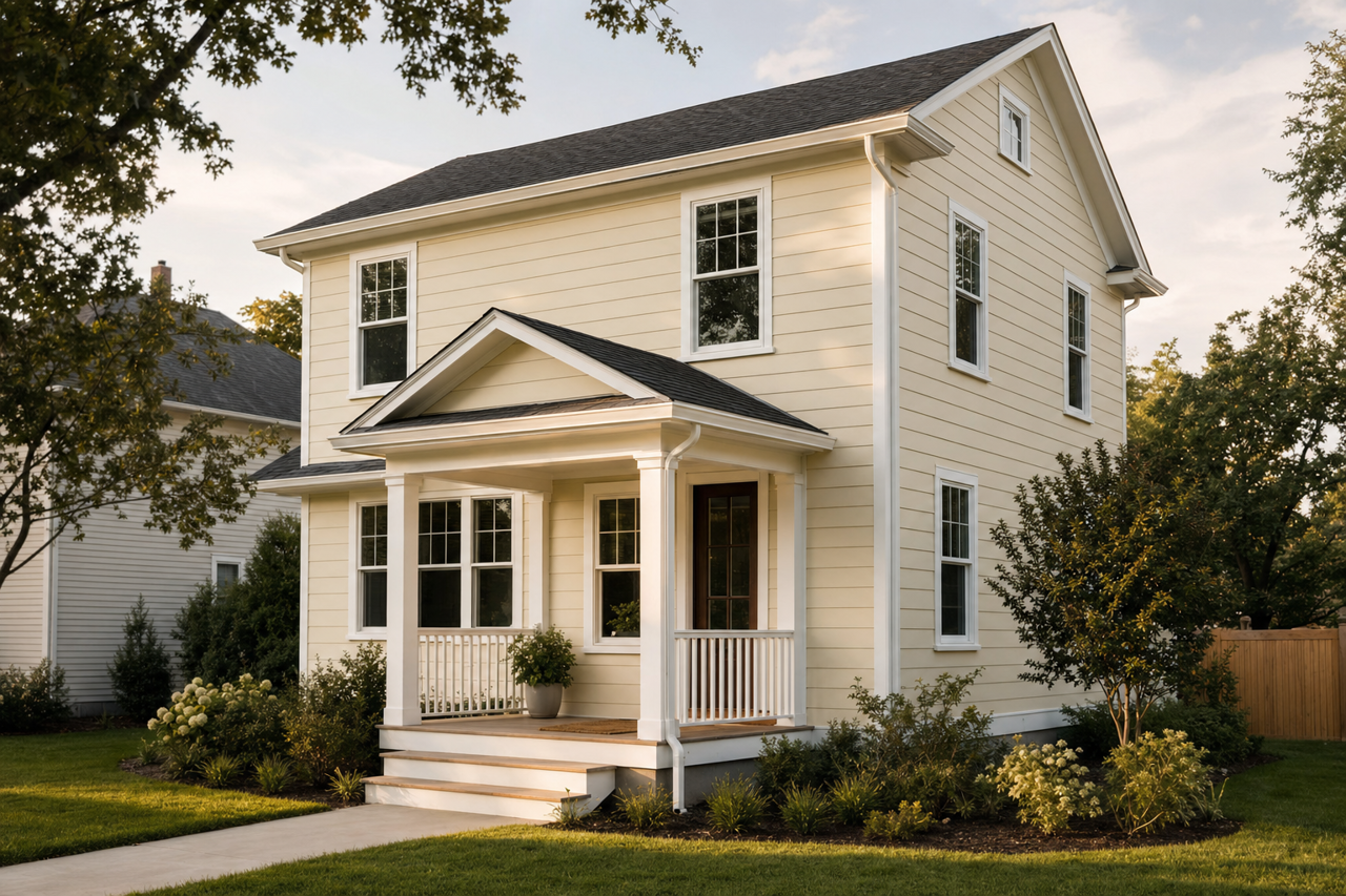 Pebble Rock by Benjamin Moore on exterior