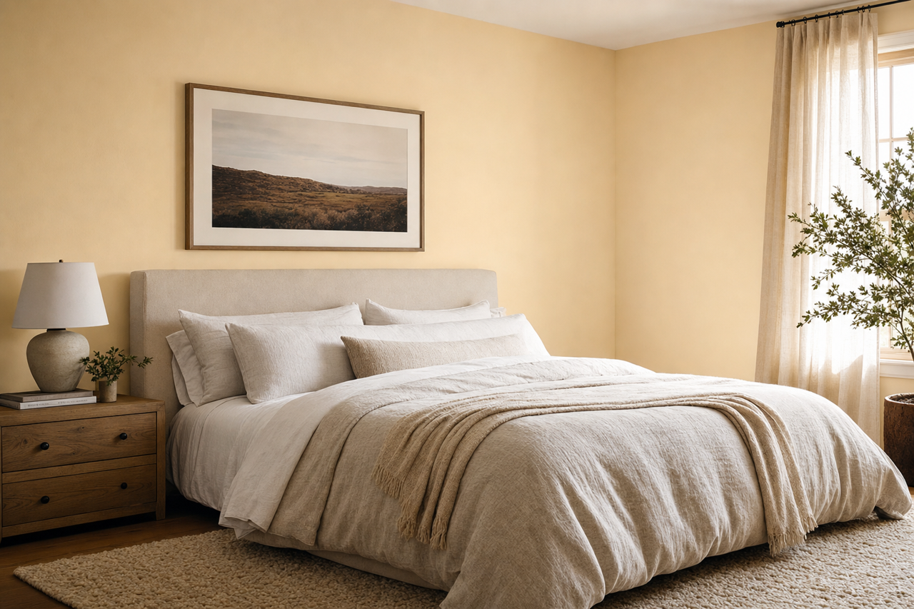 Sandy by Benjamin Moore on interiors