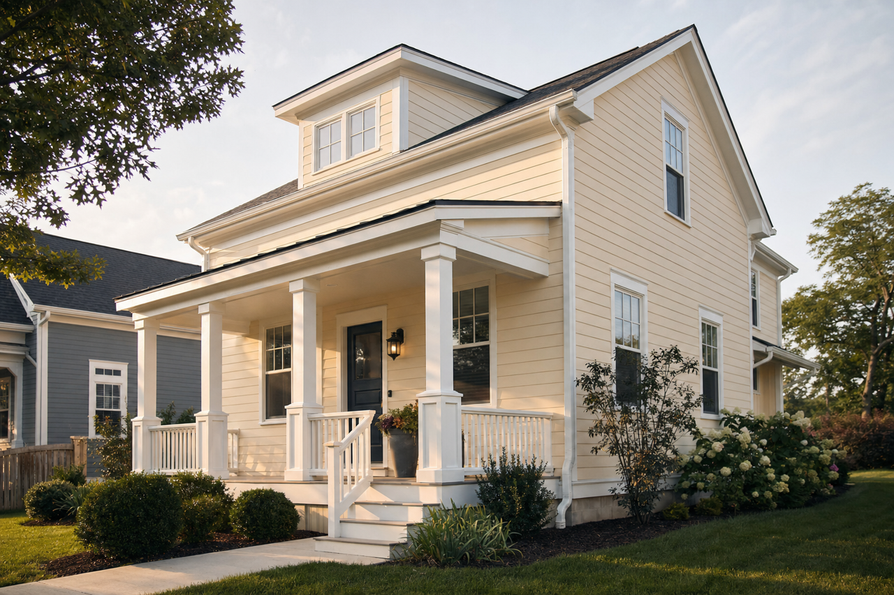 Pale by Benjamin Moore on exterior