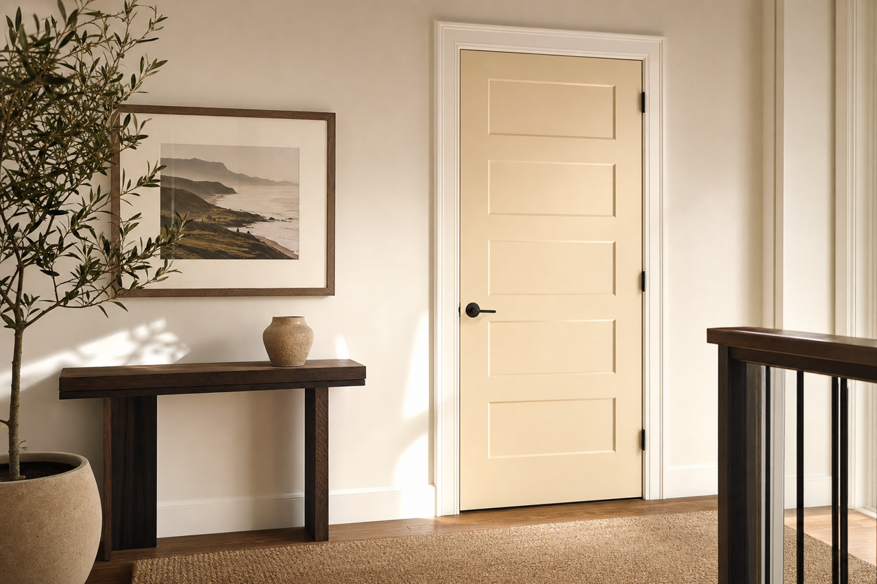 Pale by Benjamin Moore on interior-doors