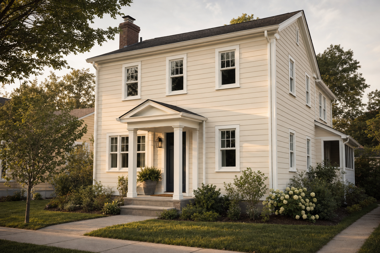 Feather by Benjamin Moore on exterior
